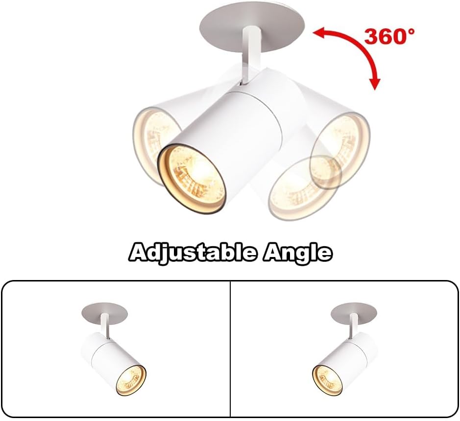 Spotlight Led Ceiling Spotlights, 360°Rotation Recessed Spotlights Directio l Focus Accent Lighting for Kitchen Gallery Art Picture