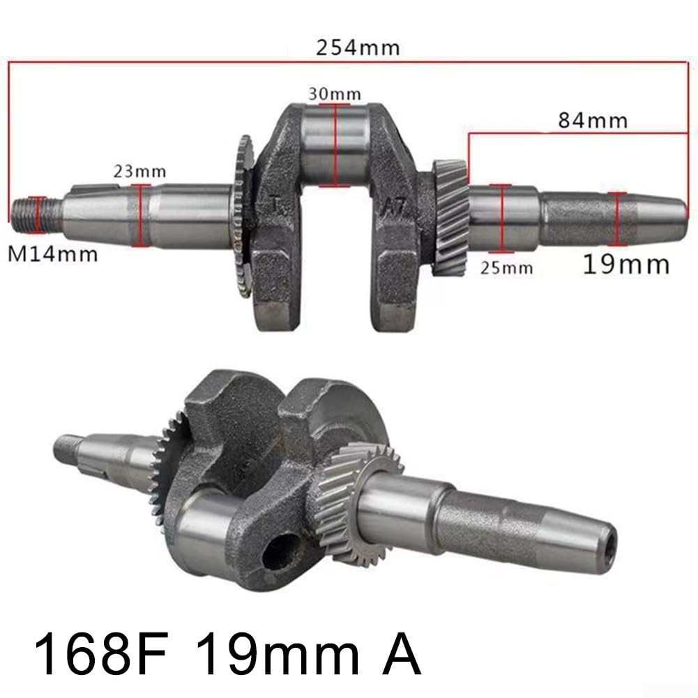 Vilebrequin de générateur de rechange pour générateurs à essence de 2 KW/5 kW compatible avec les modèles de moteur 168F, 188F et 192F pour une installation facile (168F 19 mm A)