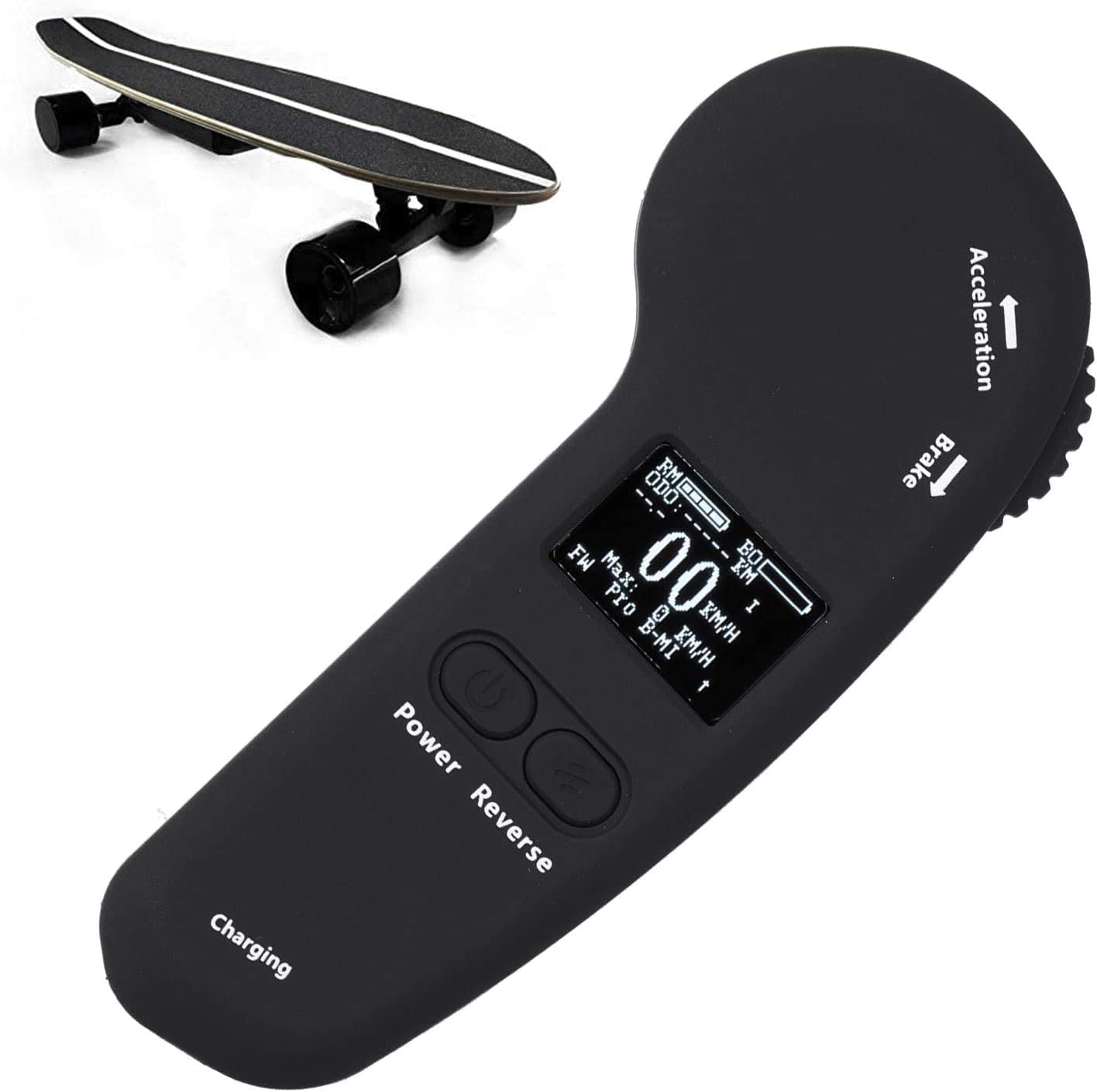 Control remoto de monopatín eléctrico, control de patineta con pantalla LED con frenado de velocidad ajustable, carga USB, control remoto de monopatín eléctrico 3