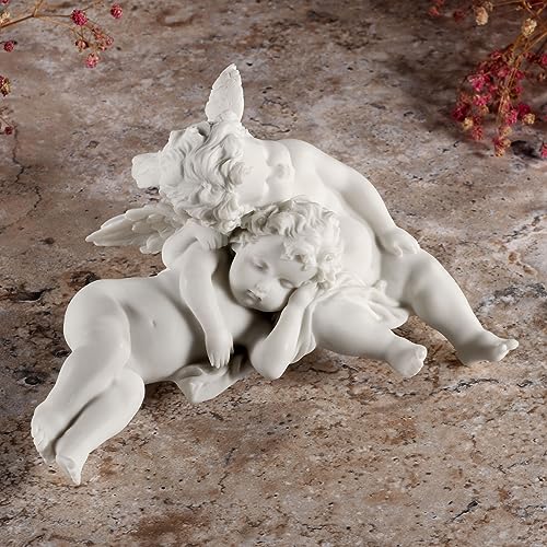 Figura decorativa ángel en resina pintada a mano miniatura 6