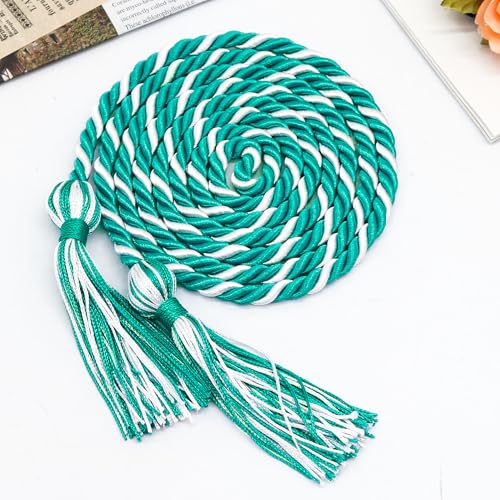 Image of GraduationMall Graduation Honor Cord 68 inch TurquoiseWhite