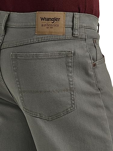 Image of Wrangler Authentics Men's Classic 5-Pocket Relaxed Fit Flex Jean, Gargoyle, 32W x 29L