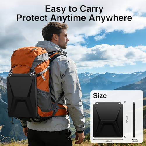 Image of Starlink Mini Protective Cover Case, Starlink Mini Accesories, Waterproof Silicone Satellite Dish Protector Anti-Hail & Shockproof, Portable for Roof RV Boat Outdoor (Black)