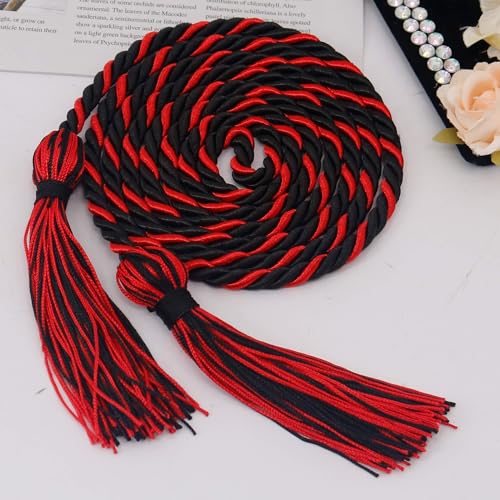 Image of GraduationMall Graduation Honor Cord 68 inch BlackRed