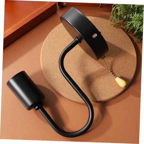 Aplique de pared vintage E26 interior exterior negro rústico con interruptor 5