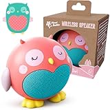 Planet Buddies Owl Kids Bluetooth Speaker, Cute Bluetooth Speaker for Kids, Portable Wireless Animal Speakers for Baby & Toddler, Rechargeable Long Battery Life for Travel, Home & Bedroom - Pink