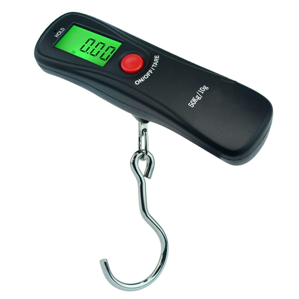 Waga bagażowa, obsługiwana cyfrowa waga bagażowa 110lb/ 50kg Mini waga kieszonkowa do podróży wędkarskich ważyć walizka torba waga bagażowa ważenie