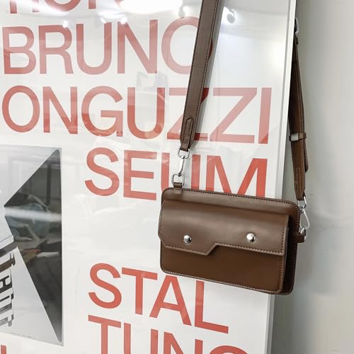 Sleek Crossbody Bag for Men Women, with Decorative Rivets Magnetic Snap Waterproof Messenger Bag, for Party Gift Sling Bag4