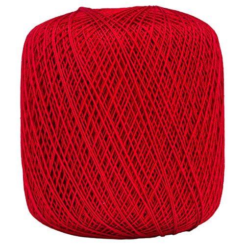 Image of Red Heart 154-494 Crochet, Cotton Classic Size 10, Victory Red