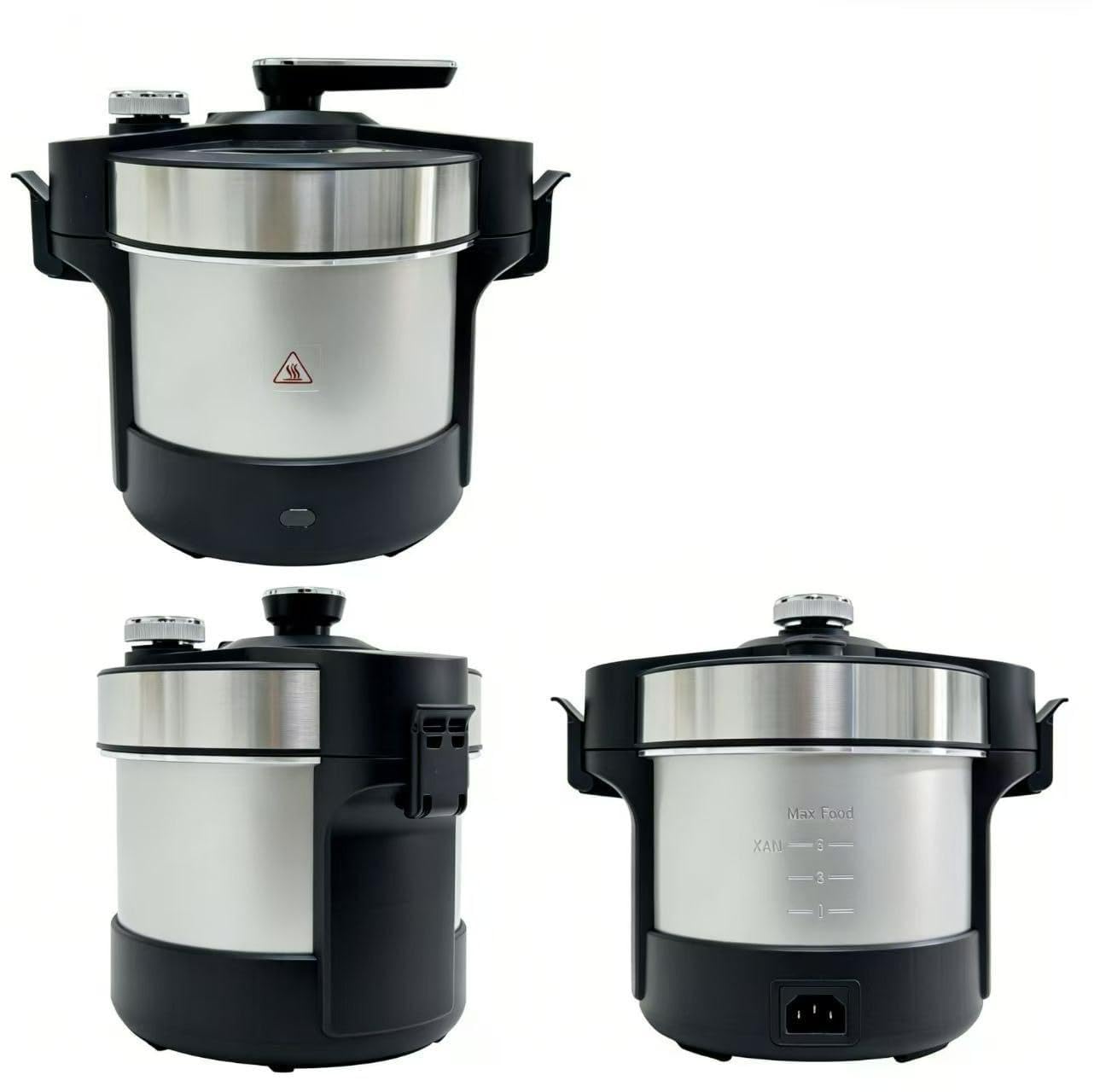 6L Macchina automatica per alimenti a rondine, Macchina elettrica di igname martellata, Macchina di Fufu per Amala, Banku, Cibo africano, Semola, Purè di patate, Pentola in acciaio inossidabile