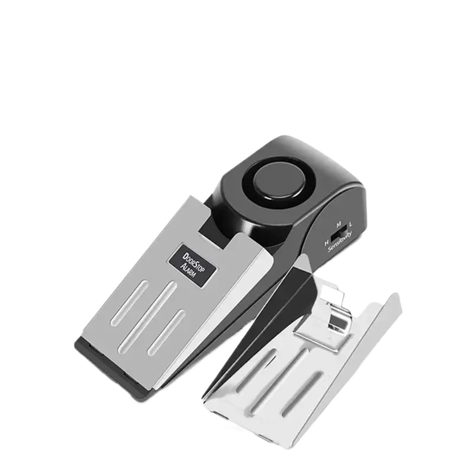 Dsfihjo Black Portable Alarm Door Stopper 1-10Pcs 120Db Wedge Door Stop Alarm(10Pcs)