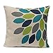 Produktbild LuckyGirls Kissenbezug 45 x 45 cm Blätter Drucken Sofa Bett Auto Home Decor Festival Kissenhülle Kopfkissenbezug