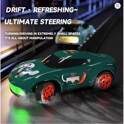 Image of Amitasha 1:64 Scale Mini RC Drift Car Remote Control Car with LED Lights & Speed Mode, 2.4GHz Stunt Drifting Car Toy, Hobby Gifts for Kids & Adults