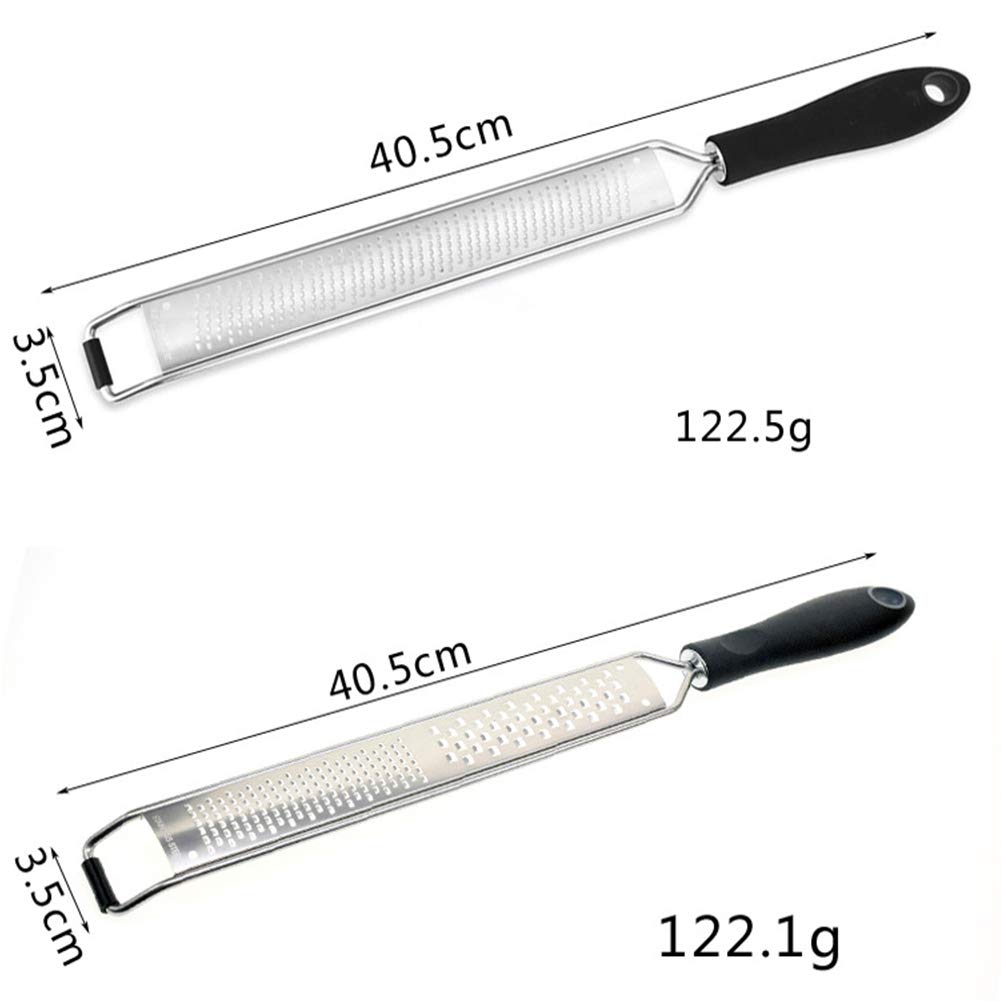 ArinkO Juego de rallador de cocina multiusos de acero inoxidable: 3 formas únicas de rejilla, hoja afilada segura, ideal para rallar cítricos, queso, chocolate y más (2 piezas)