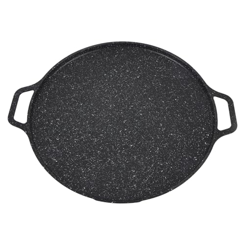 SENECESLI Pan de la Parrilla, Incluso Calentamiento de Aleación de Aluminio Stovetop Sartel de Planchas Fáciles de Limpieza para Acampar (rojo)