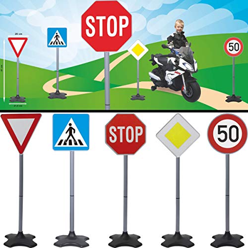 Verkehrszeichen / Verkehrsschilder Set Spielzeug Ampel Schilder Kinder Verkehrserziehung (Set A)