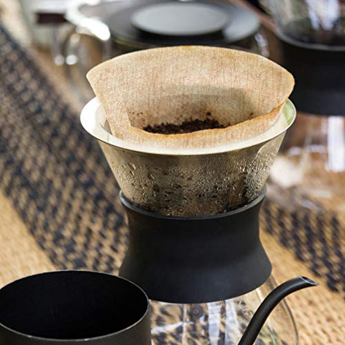 ULTECHVO Filtros de Café Natural de Fundo Plano de Café de Papel Cru Descartáveis Filtro de Café Des