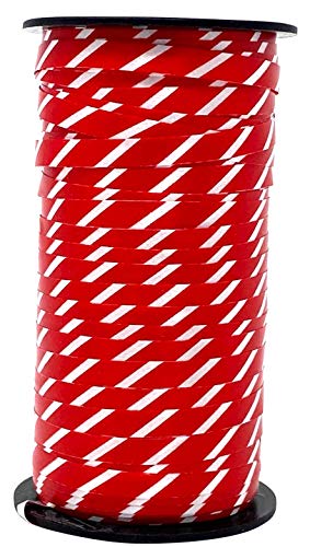 Celebrate A Holiday Christmas Curling Ribbon 3 Pack, Green, Metallic Silver, Red & White Stripes, Christmas Holiday Party Crafts Supplies Decorations - 100 Yards Per Roll - 900 Feet Total Curly Ribbon #TOP1