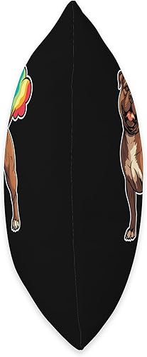 Miniatura 2 de American Bully Gifts & Accessories American Bully Cute Pet Bulldog - Almohada de perro con pedo de arco iris, 16 x 16 pulgadas, multicolor