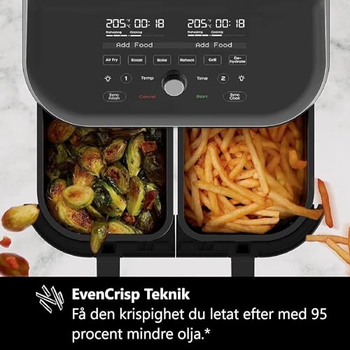 Instant Vortex Plus 8QT Luftfritös, Svart, 7.6 L