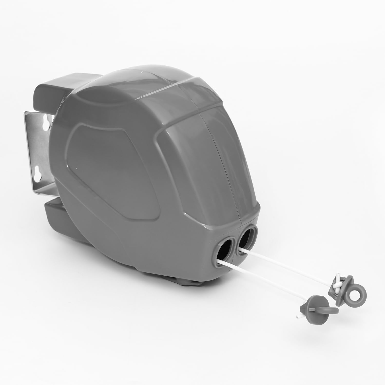 Flatro Retractable Clothes Line | Washing Line Retractable Outdoor & Indoor | 2 Way Wall Mounted Dual Extendable Laundry Lines (2x15) Ropes with 30M Drying Space | Retracting Laundry Room Clothesline