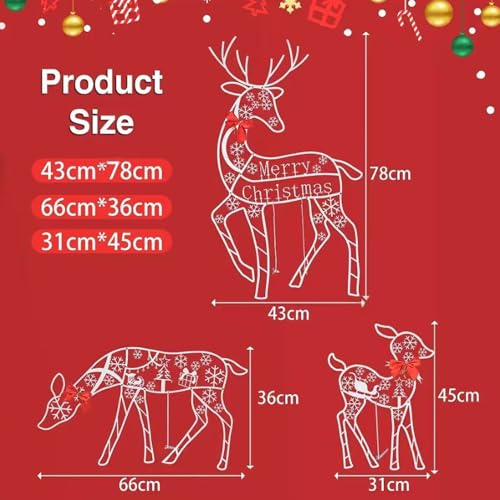 Renne de Noël d'extérieur résistant pour sublimer une pelouse vide
