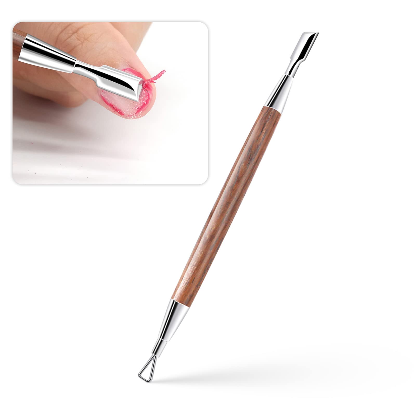 MoosecCuticle Pusher and Triangle Gel Nail Polish Remover Scraper Nail Cleaner, Cuticle Peeler Manicure and Pedicure Tool for Nails