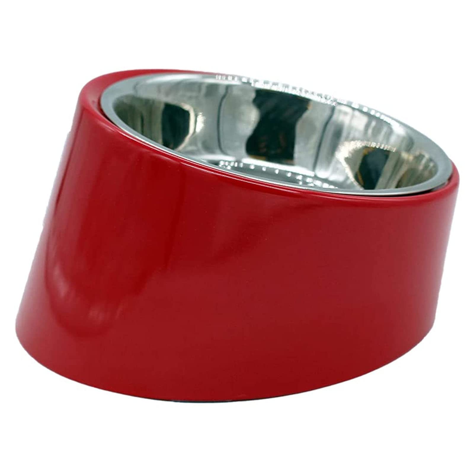 Emiy Pets Tilted Angle No Spill Non-Skid Cat Food Bowl, 15°Slanted Stainless Steel Dog Bowl, Stress Free Food Grade Material Feeder Feeding Bowl Shih Tzu,Flat Faced Dog(Color:Marron,Size:L) (B09JYHK6QY) Amazon Price History, Amazon Price Tracker