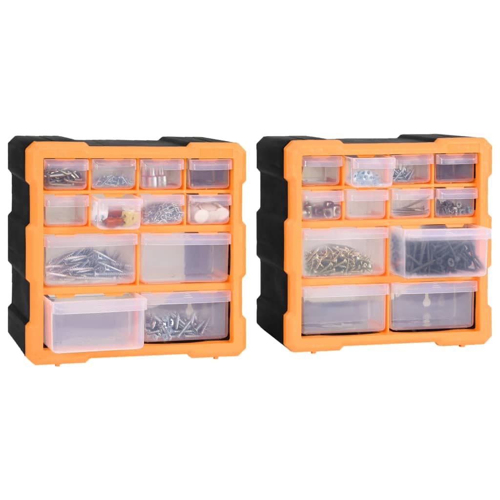 Genérico Organizadores multicajones con 12 cajones 2 uds 26,5x16x26 cm,Bricolaje,Accesorios de Bricolaje,Organización y Almacenamiento de Herramientas,Cajas de herramientas-147581