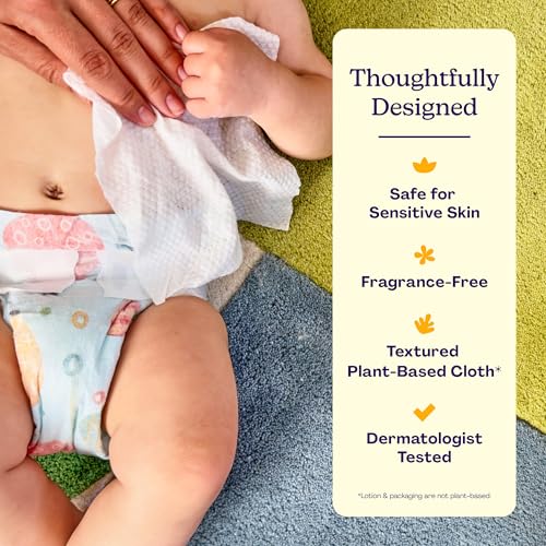 Image of Hello Bello Premium Fragrance-Free Baby Wipes, with Chamomile & Aloe Extracts for Sensitive Skin - 9 Resealable Packs = 540 Total Wipes