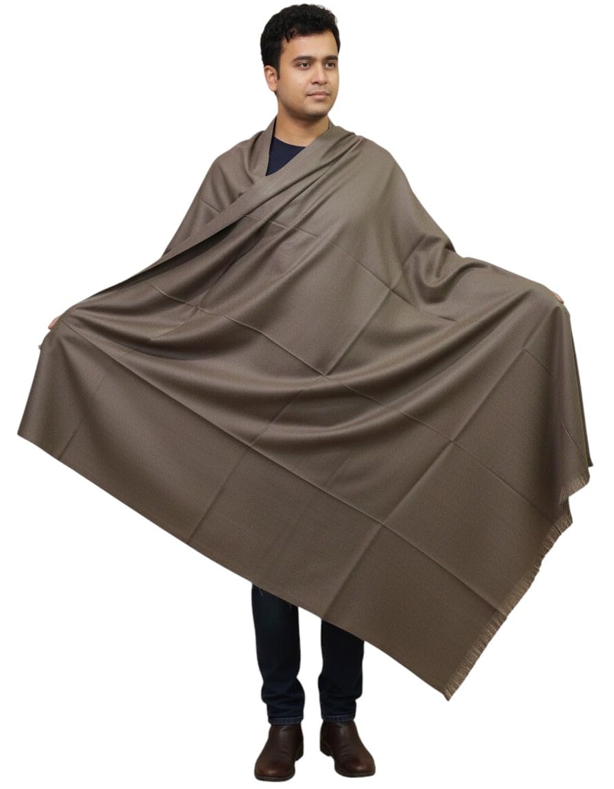v vrinde Vrinde Grey Wool Solid Men's Shawl KA-SWL-12-picture-37