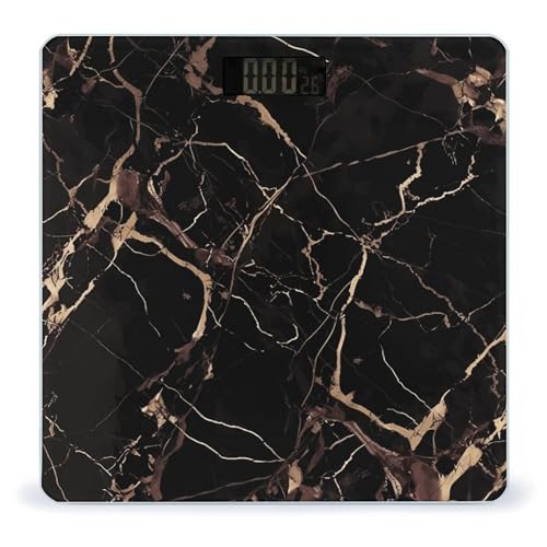 Báscula de baño digital con vidrio templado, capacidad 400 lb miniatura 1