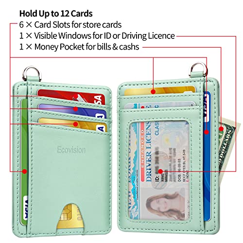 Image of Slim Minimalist Front Pocket Wallet, RFID Blocking Credit Card Holder Wallet with Detachable D-Shackle for Men Women