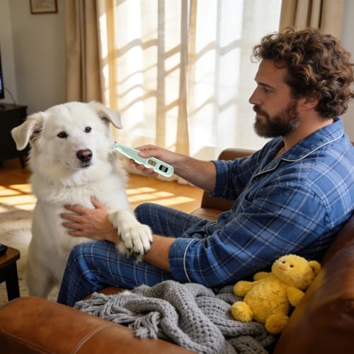 Tondeuse pour chien à 2 vitesses avec écran LCD et batterie autonome - 7