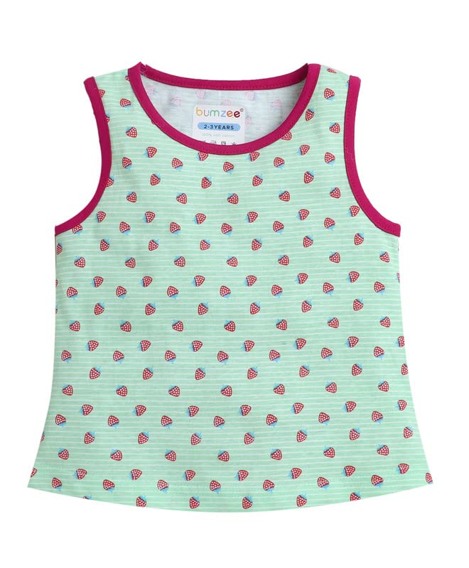 Image of BUMZEE Girl's Cotton Printed Regular Fit T-Shirt
