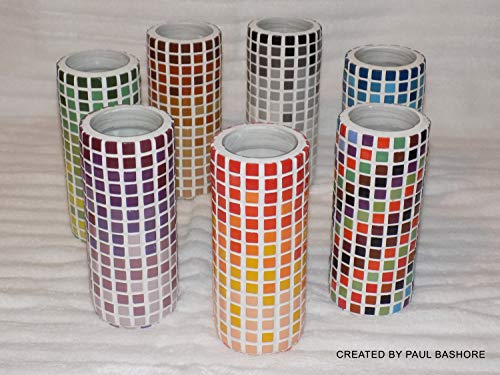 Mosaiko Green Mix 300G (10.5Oz) - Mosaic Glass Tiles For Crafts - Premium Quality Stained Square Pieces 1Cm X 1Cm (3/8 Inch) - Perfect For Home Decor, Diy Crafts, Pixel Art, Kid Play, Adult Hobbies #TOP6