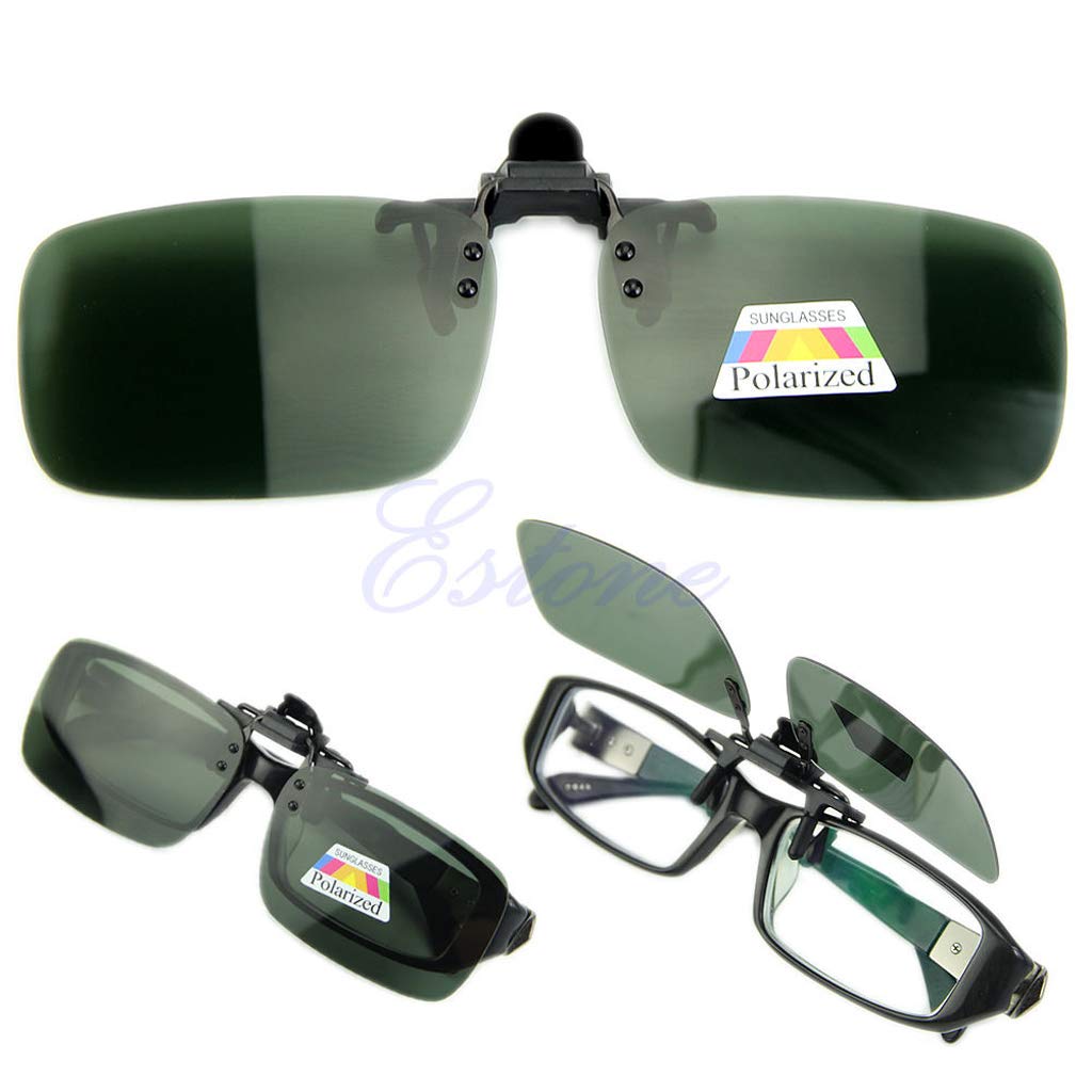 Fahou Driving Glasses Polarized Day Night Vision Clip-on Flip-up Lens Sunglasses