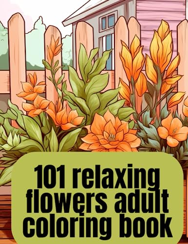 101 relaxing flowers adult colouring book: Great Gift for Nature Lovers, Moms, Women, and Seniors image 2