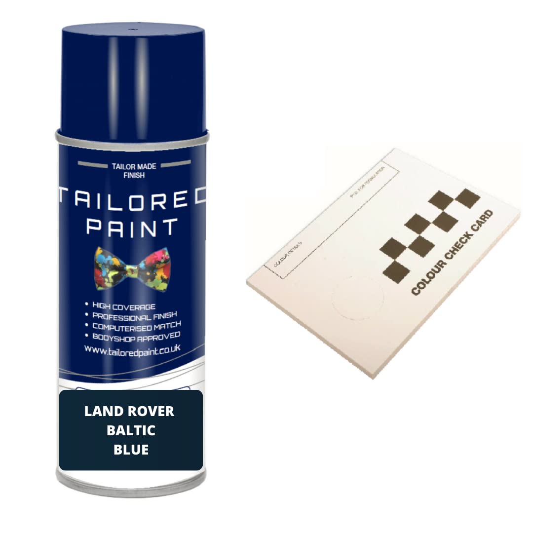 Tailored Paint Baltic Blue Metallic 912 Jeb Aerosol Spray Paint For Land Rover Discovery L462 2017-2021 Complete With Colour Checker Card(Aerosol Spray Paint)