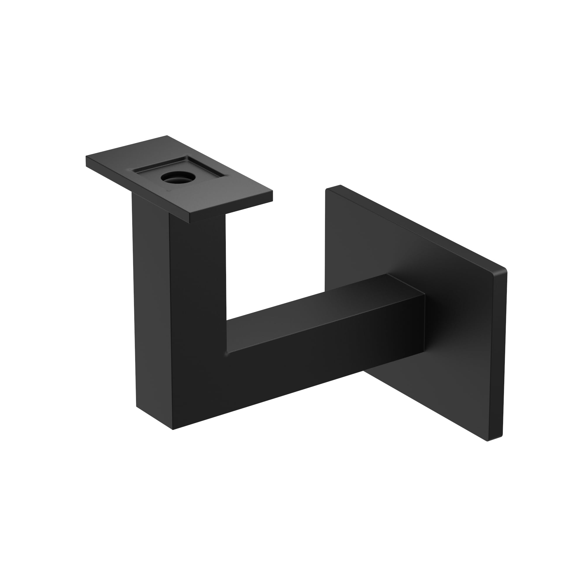 Stainless Steel Handrail Wall Bracket Square Slim by Inline Design (Matte Black Powder Coat)