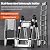 Mitoydoe Telescoping Ladder 12.5FT, 330lbs Capacity Aluminum Extension Ladder with Locking Mechanism, Anti-Slip Pedals & Triangle Stability, Heavy Duty Collapsible Ladder for Home Repairs Folding Lad
