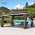 Outsunny 10' x 13' Patio Gazebo, Outdoor Gazebo Canopy Shelter with Netting and Curtains, Aluminum Frame for Garden, Lawn, Backyard and Deck, Coffee