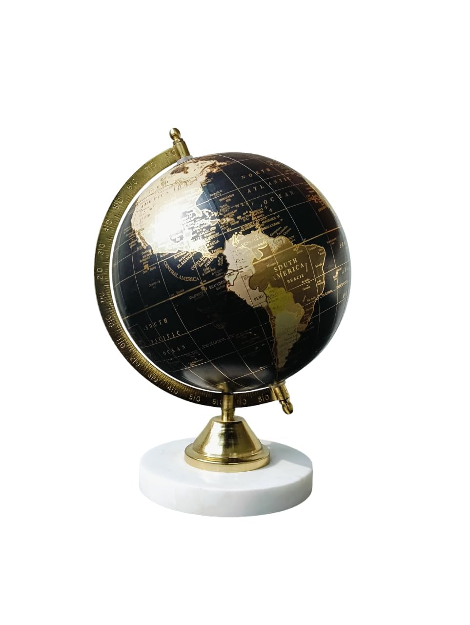 Cosmic globe Exports Rotating World Globe 8 Inch with Metal Arc and Mrable Stand for Show pieces for Home Décor, Office Decor and Decorations items,Study Table decor Items, Birthday, Party Gifts and Aniversary. 1