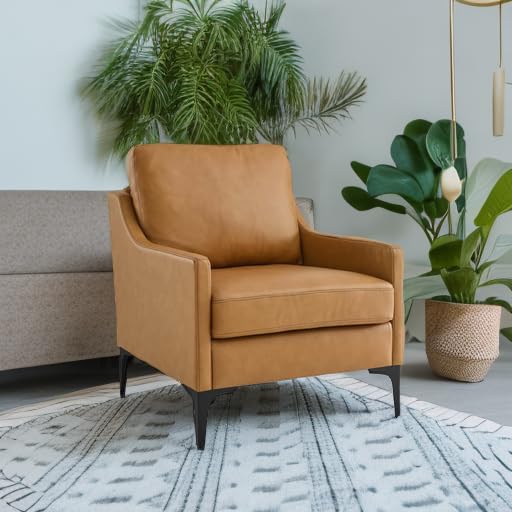 Sillón Moderno Piel Tan miniatura 6