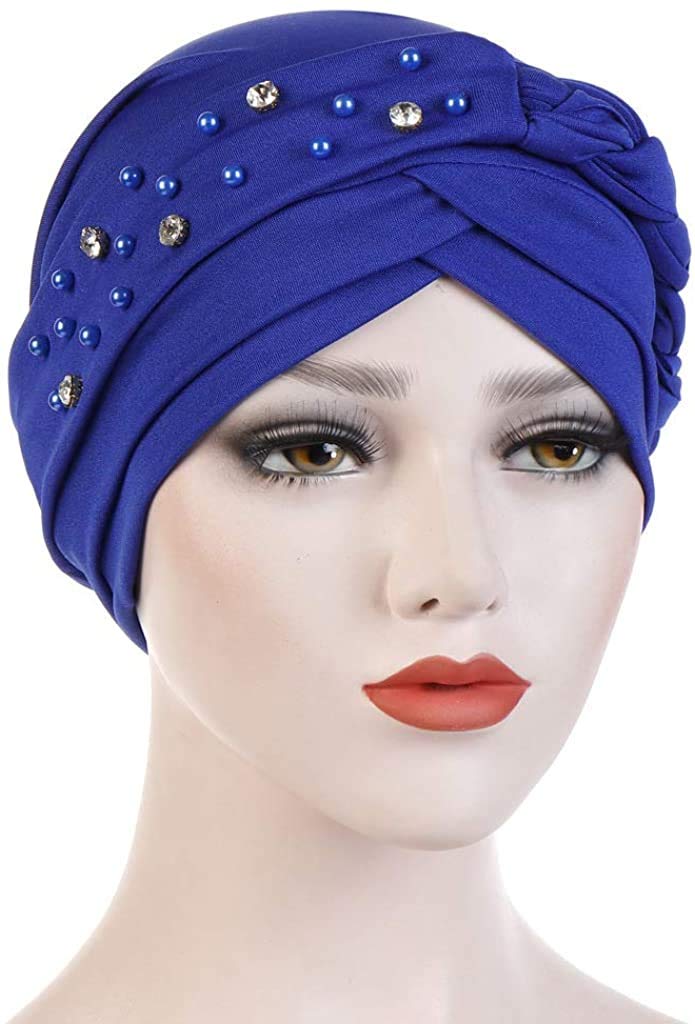 Women's Turban Hat With Rhinestones – Slouchy Beanie Head Wrap For Chemo, Sun, Or Style