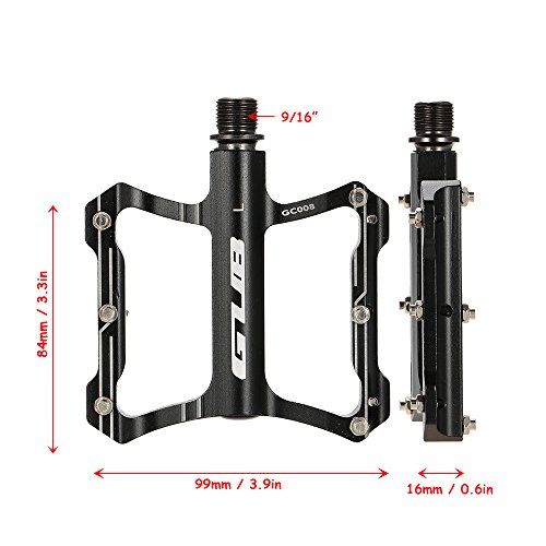 Andoer GUB Bicicleta de liga de alumínio BMX bicicleta ciclismo pedais de plataforma de pedal plano