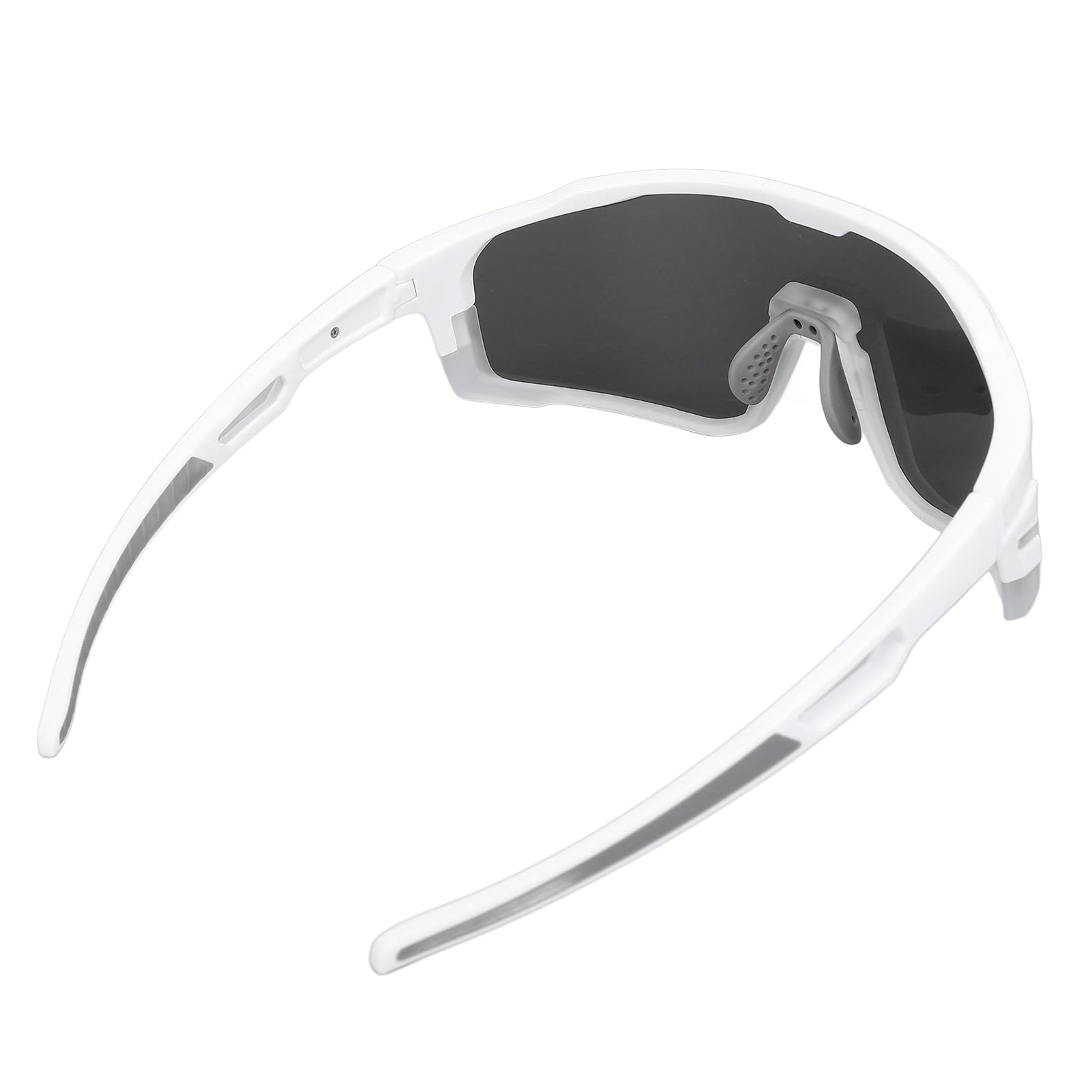 Keenso Spolaryzowane Sportowe Okulary Przeciwsłoneczne PC Ramka i Fluorescencyjna Soczewka Polaryzacyjna Okulary do Jazdy na Rowerze z Dodatkowymi Soczewkami 2 Oprawki do Biegania Wędkarstwo Mężczyźni