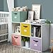 DECOMOMO Storage Bins, Cube Storage Bin with Labels, Fabric Storage Cubes for Shelves (10.5
