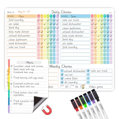 education chore chart for adults