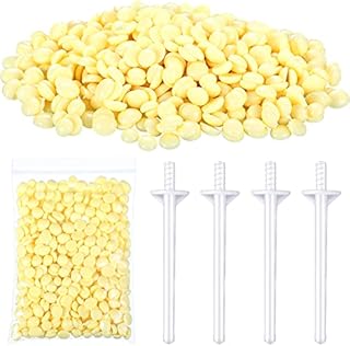 Nose Wax Kit for Men and Women, 50 g Nose Hair Removal Wax with 8 Pieces Safe Wax Applicators for Adult Nostrils Face Ear, Safe, Easy, Quick and Painless